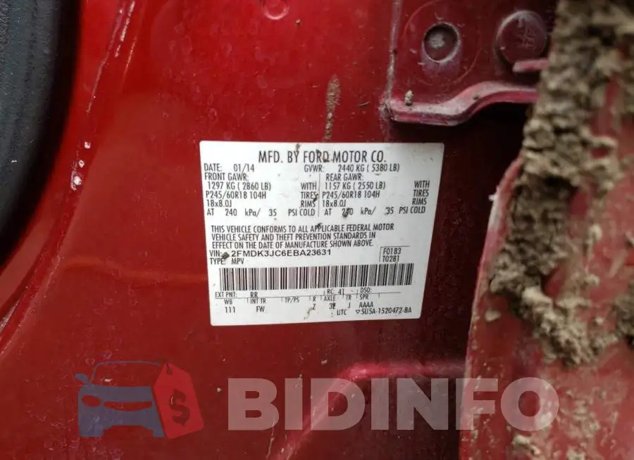 2FMDK3JC6EBA23631 Photo# 13