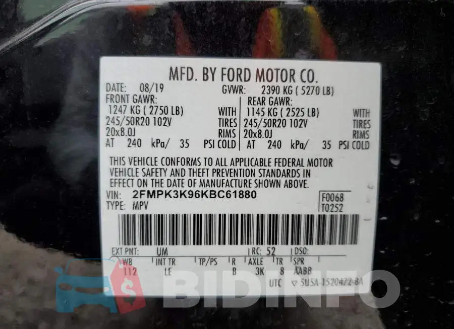 2FMPK3K96KBC61880 Photo# 13