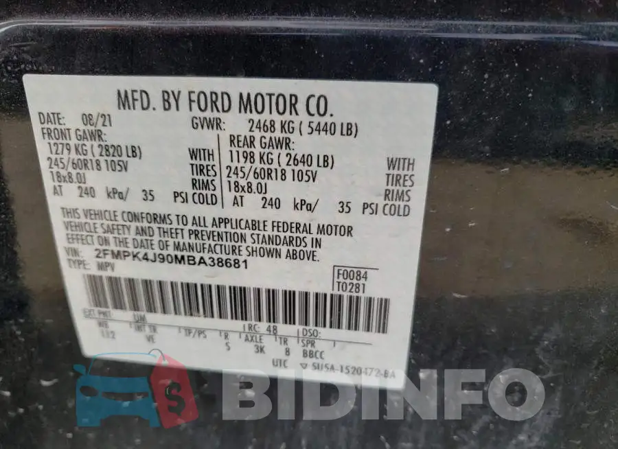 2FMPK4J90MBA38681 Photo# 13
