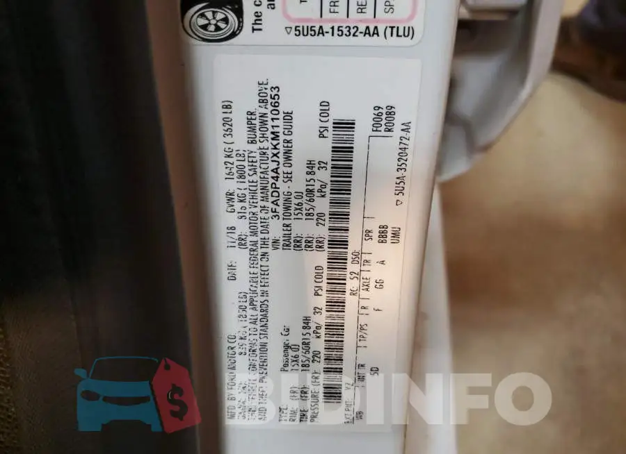 3FADP4AJXKM110653 Photo# 13