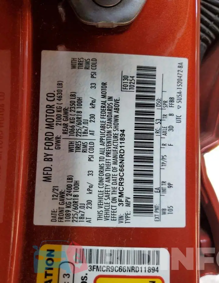 3FMCR9C66NRD11894 Photo# 14