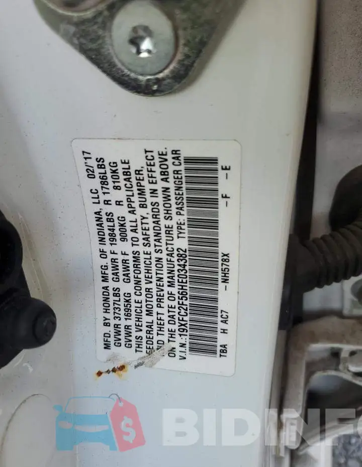 19XFC2F56HE034382 Photo# 12