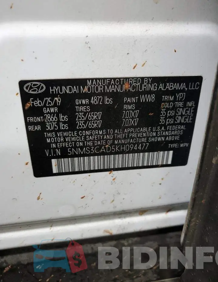 5NMS3CAD5KH094477 Photo# 13