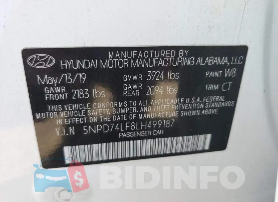 5NPD74LF8LH499187 Photo# 12