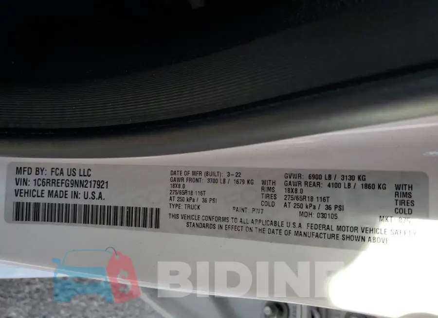 1C6RREFG9NN217921 Photo# 13