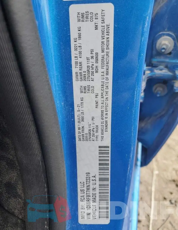 1C6SRFBT7MN723319 Photo# 12