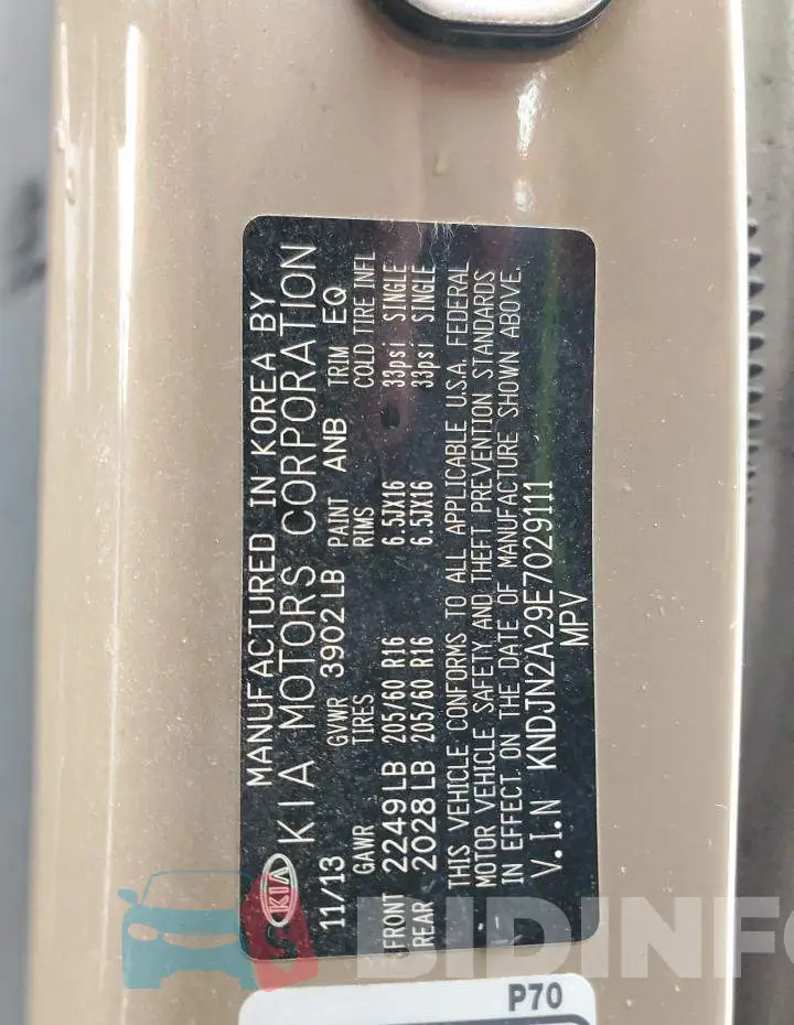 KNDJN2A29E7029111 Photo# 13