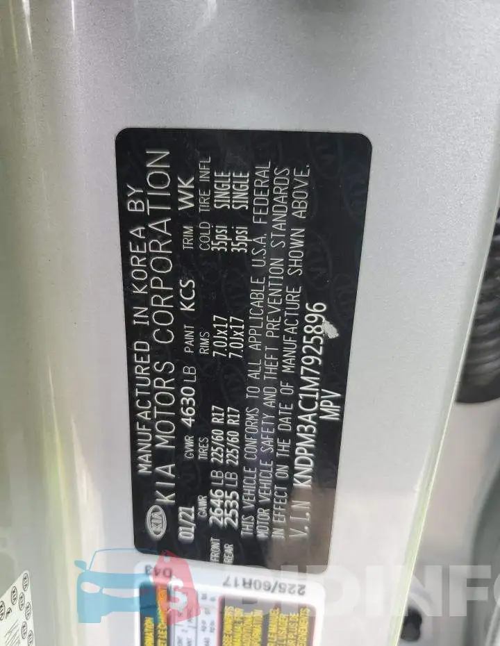 KNDPM3AC1M7925896 Photo# 13