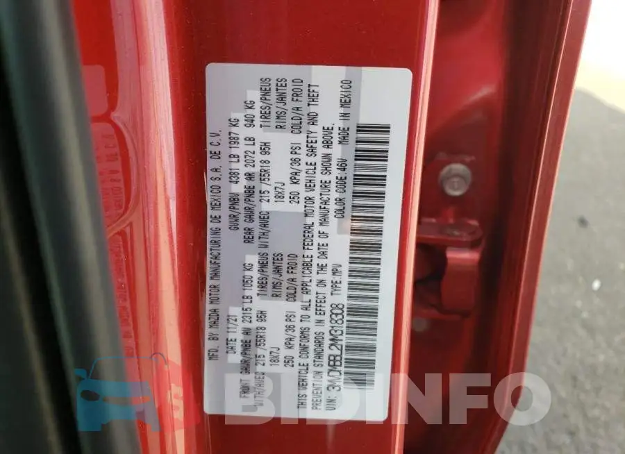 3MVDMBBL2MM318308 Photo# 13