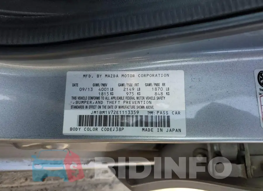 JM1BM1V72E1113359 Photo# 12