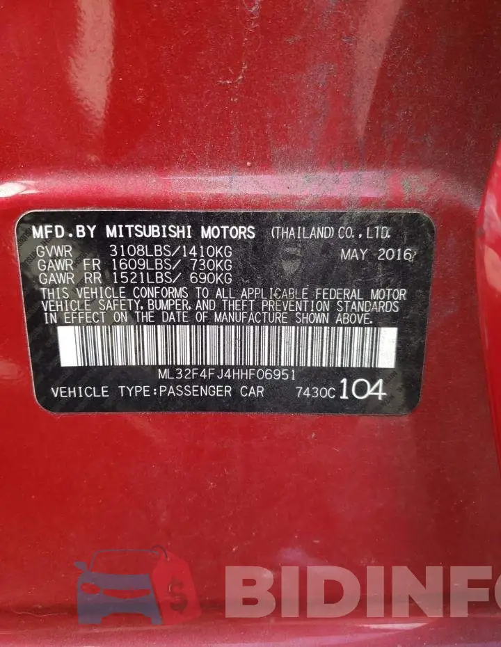 ML32F4FJ4HHF06951 Photo# 12