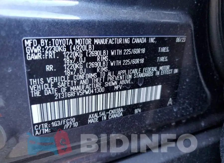 2T3T6RFV5PW041300 Photo# 13