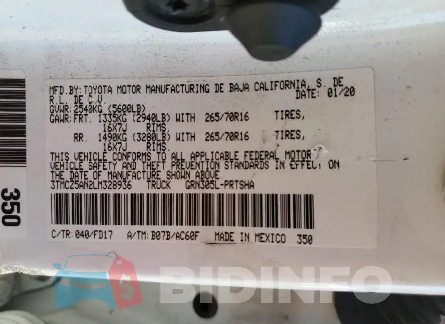 3TMCZ5AN2LM328936 Photo# 12