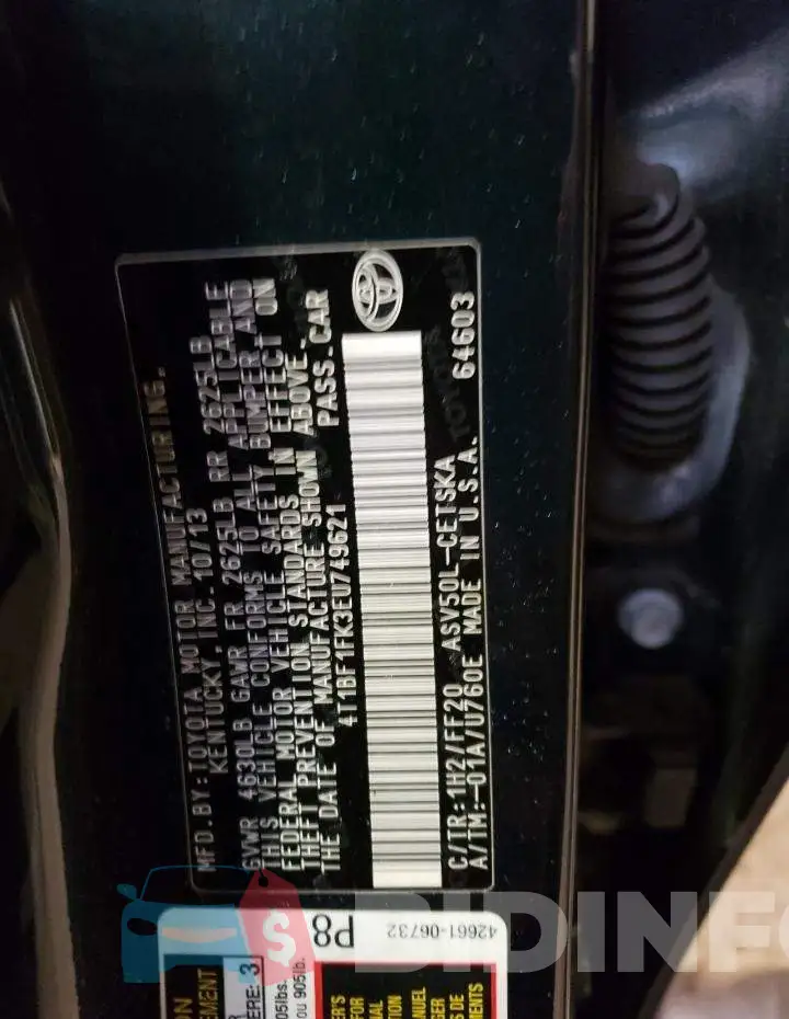 4T1BF1FK3EU749621 Photo# 13