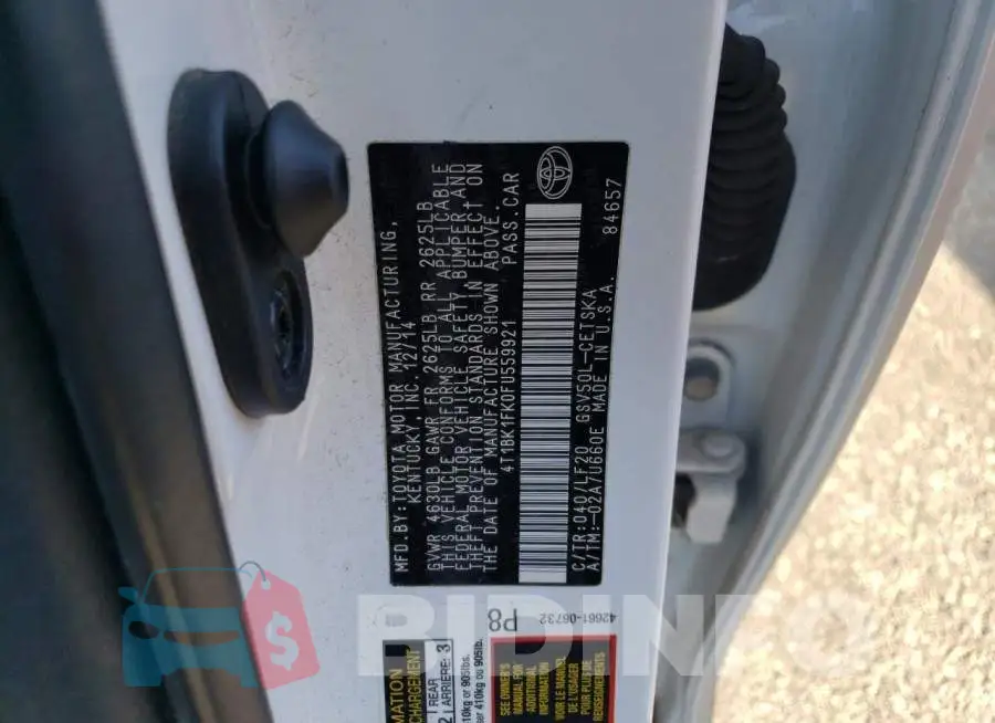 4T1BK1FK0FU559921 Photo# 12