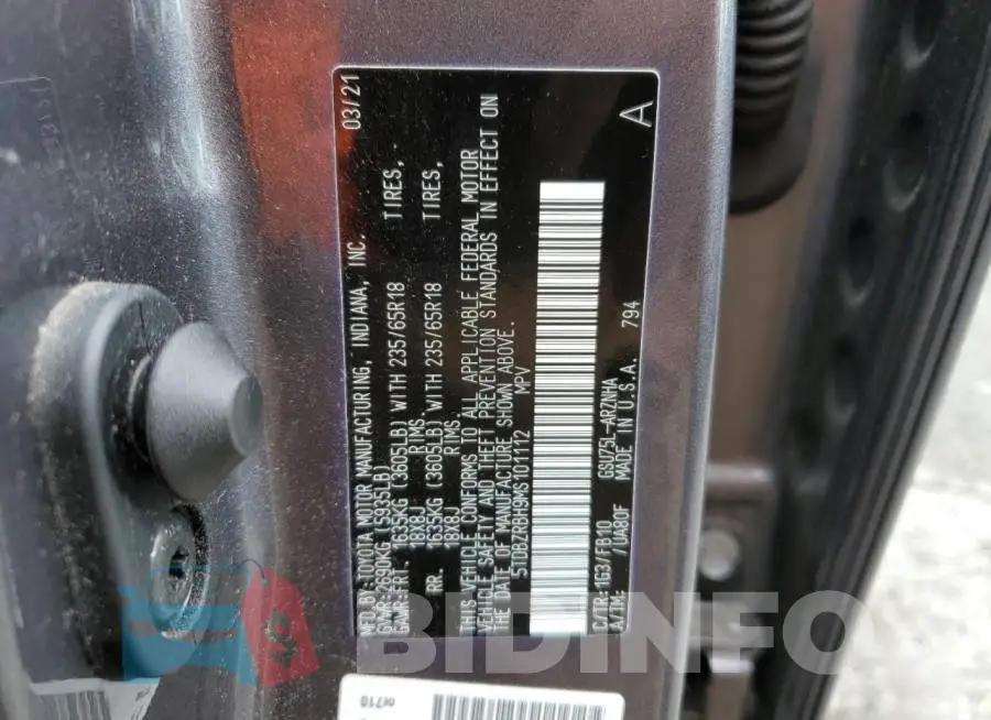 5TDBZRBH9MS101112 Photo# 13