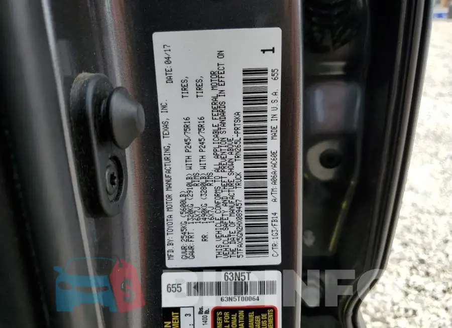 5TFAX5GN2HX089457 Photo# 12