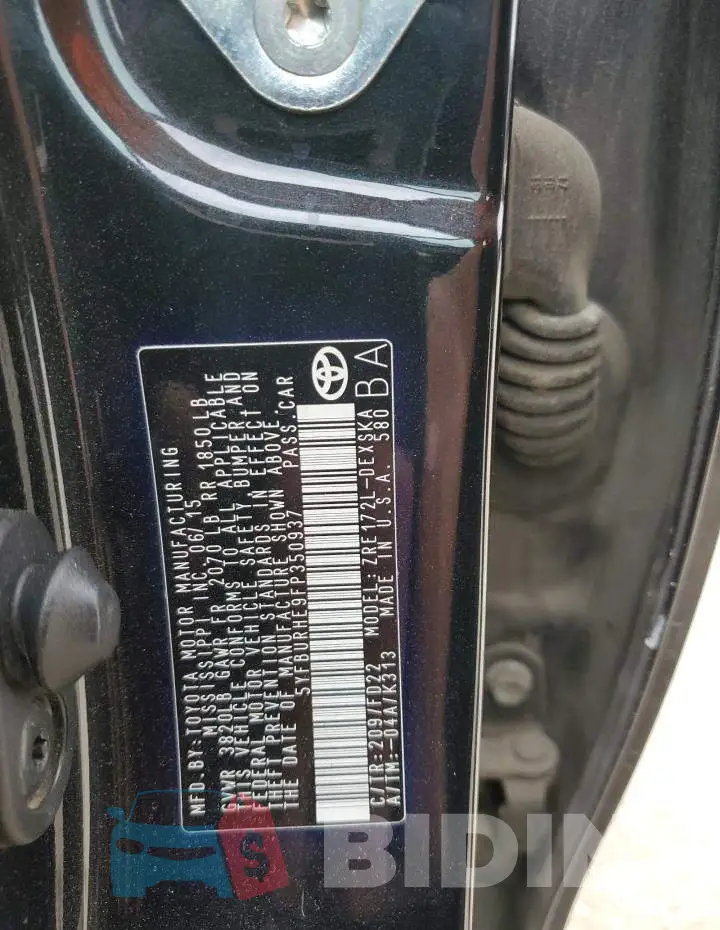 5YFBURHE9FP350937 Photo# 12