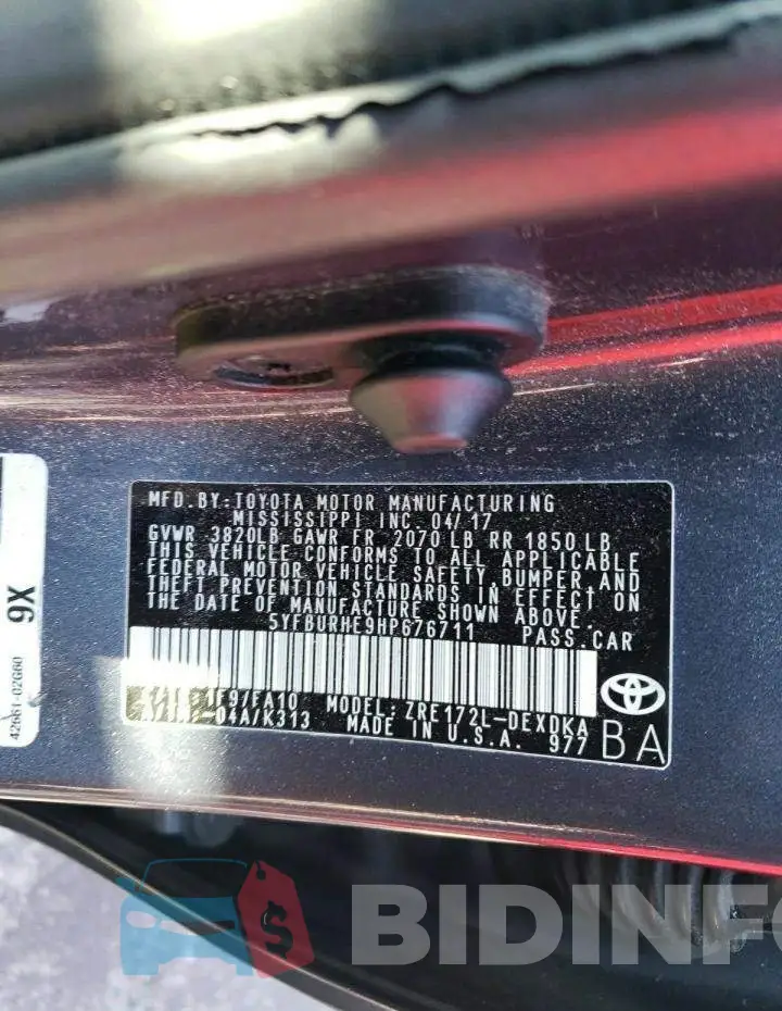 5YFBURHE9HP676711 Photo# 12
