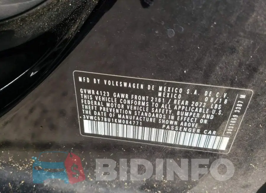 3VWC57BU1KM084771 Photo# 13