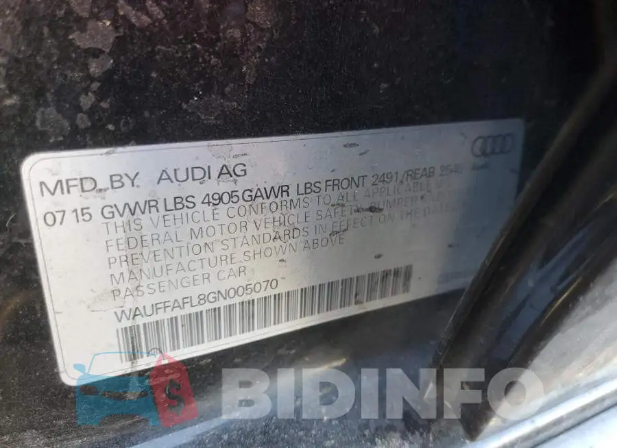 WAUFFAFL8GN005070 Photo# 12