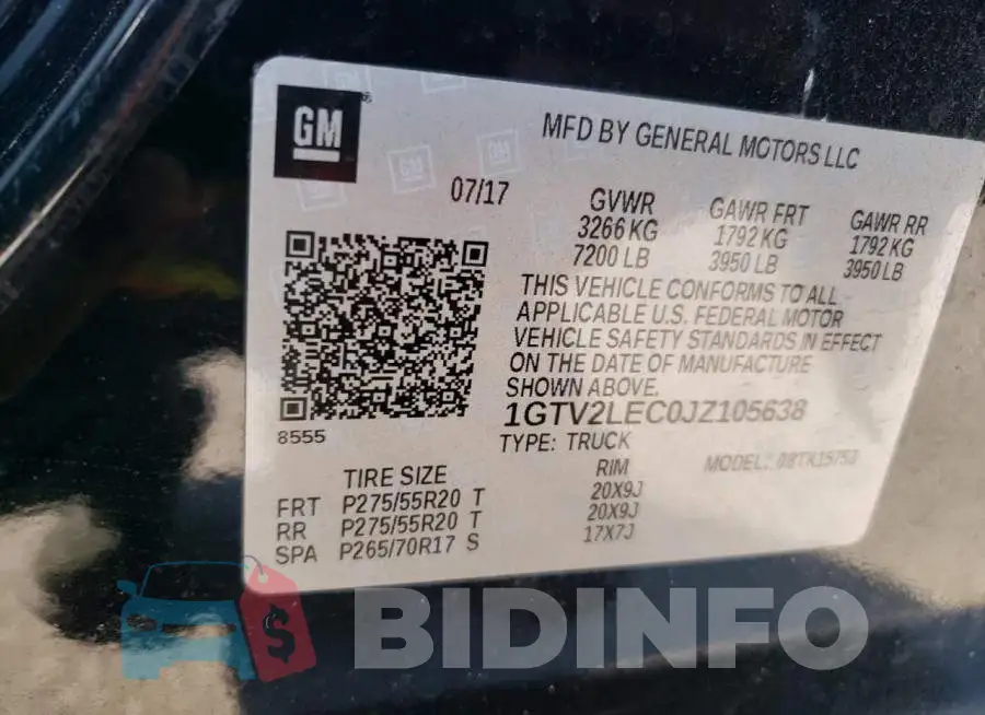 1GTV2LEC0JZ105638 Photo# 12