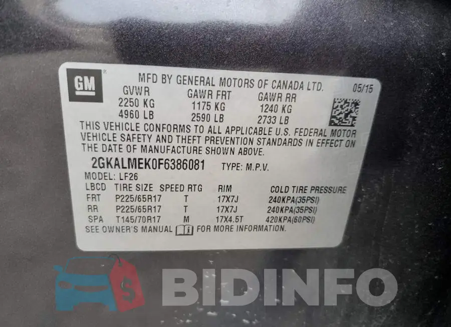 2GKALMEK0F6386081 Photo# 13