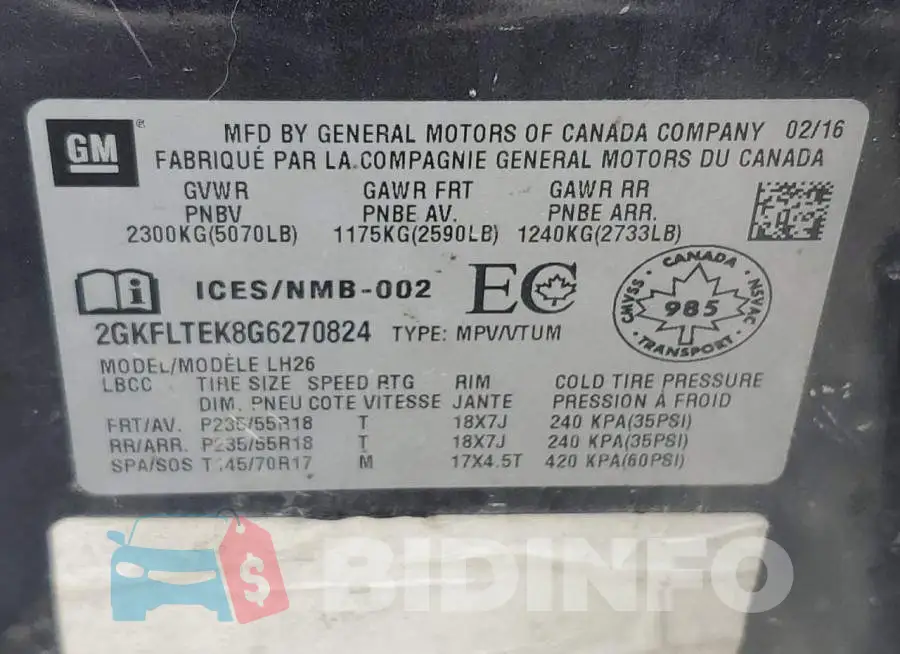 2GKFLTEK8G6270824 Photo# 13