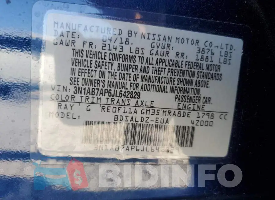 3N1AB7AP6JL642829 Photo# 12