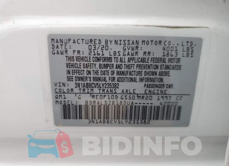 3N1AB8CV5LY235382 Photo# 12