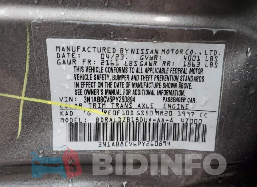 3N1AB8CV6PY260894 Photo# 12