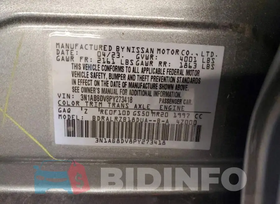 3N1AB8DV8PY273418 Photo# 12