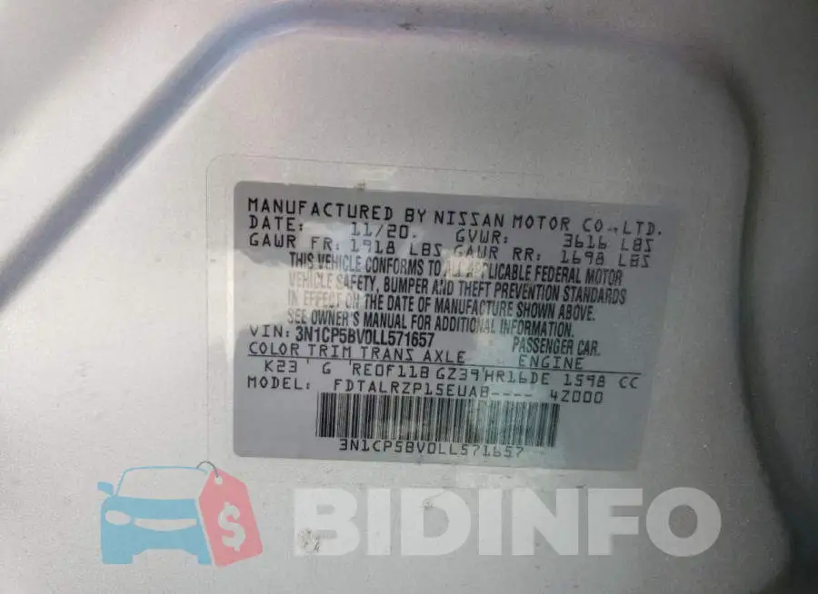 3N1CP5BV0LL571657 Photo# 12