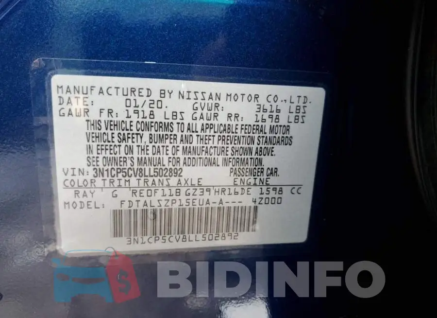 3N1CP5CV8LL502892 Photo# 12