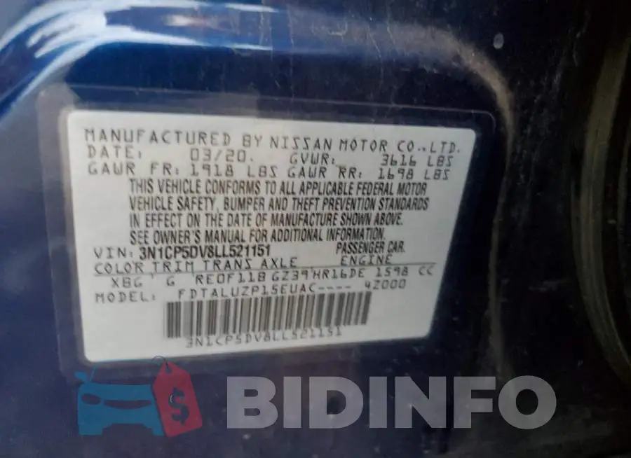 3N1CP5DV8LL521151 Photo# 12