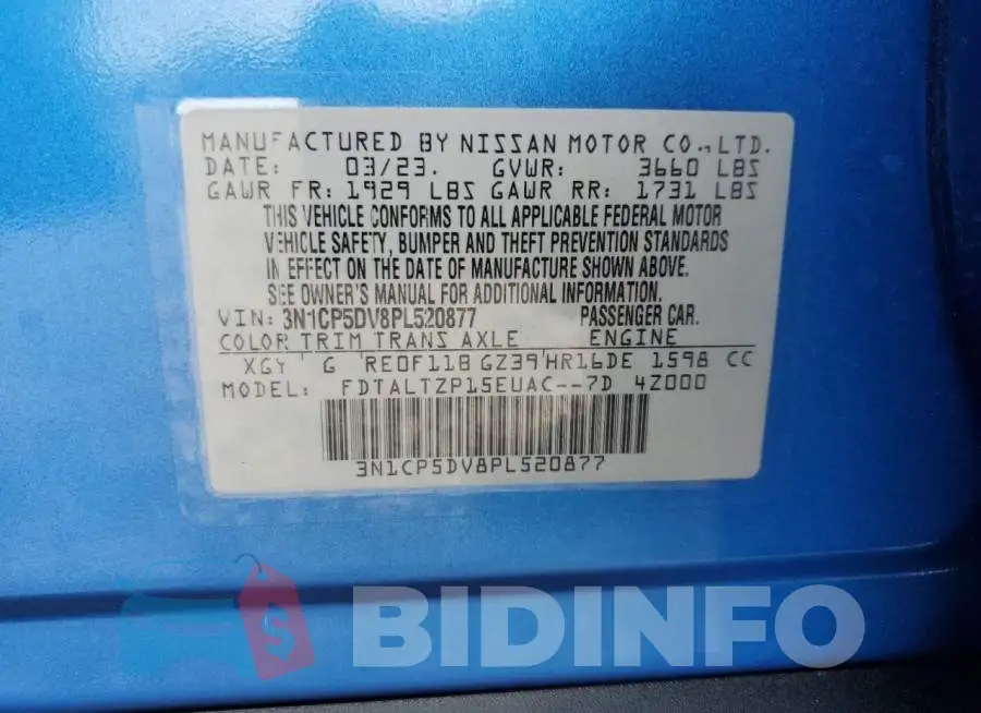3N1CP5DV8PL520877 Photo# 12
