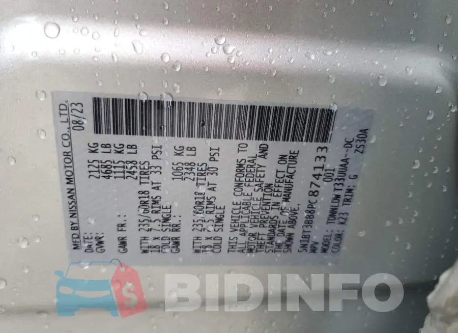 5N1BT3BB8PC874133 Photo# 12
