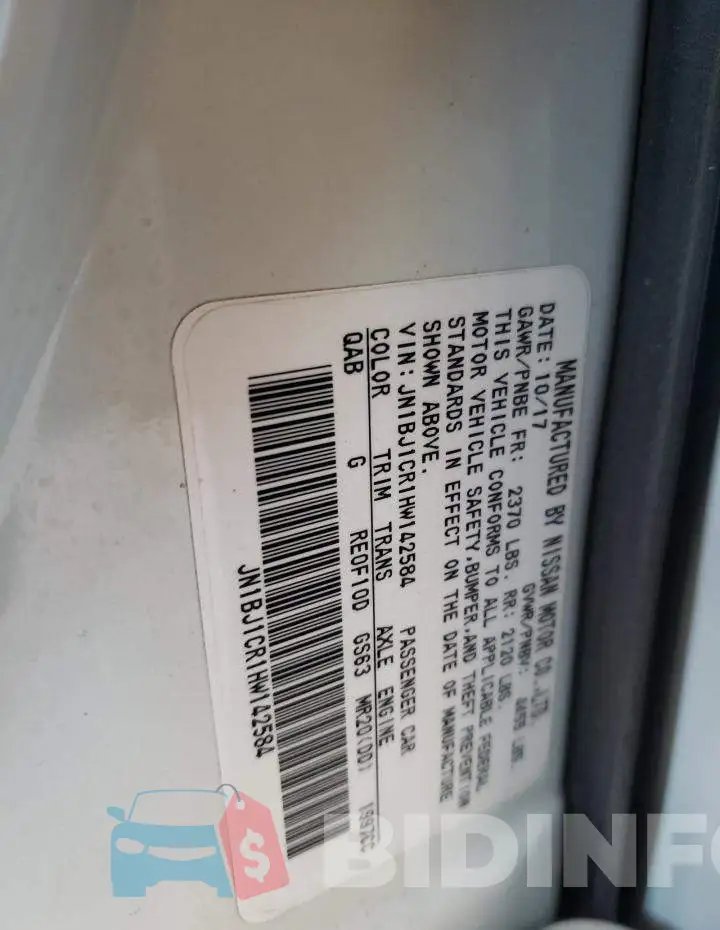 JN1BJ1CR1HW142584 Photo# 13