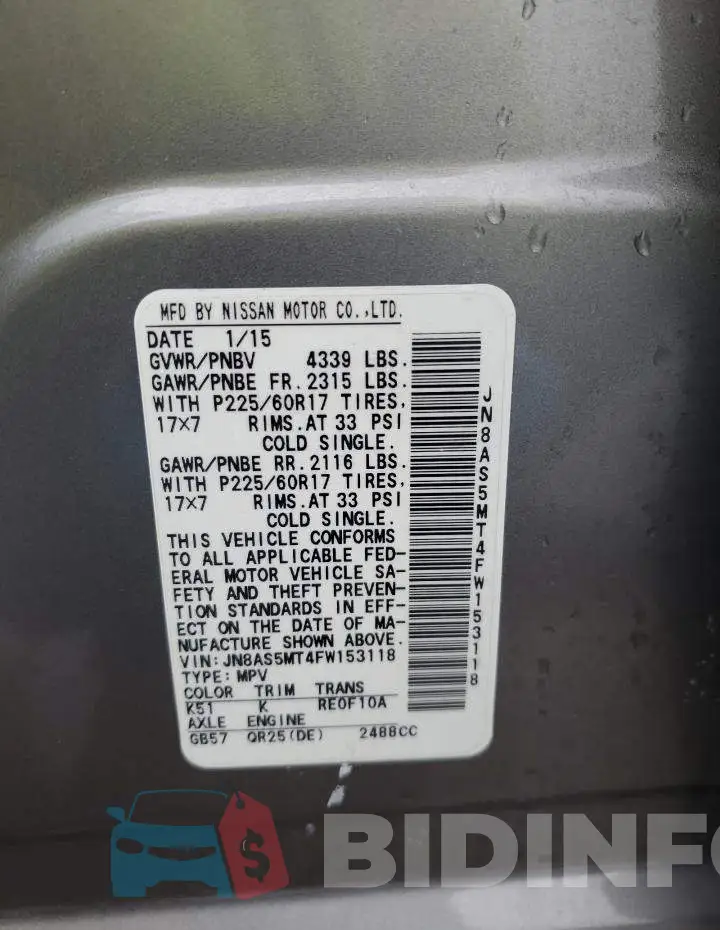 JN8AS5MT4FW153118 Photo# 13