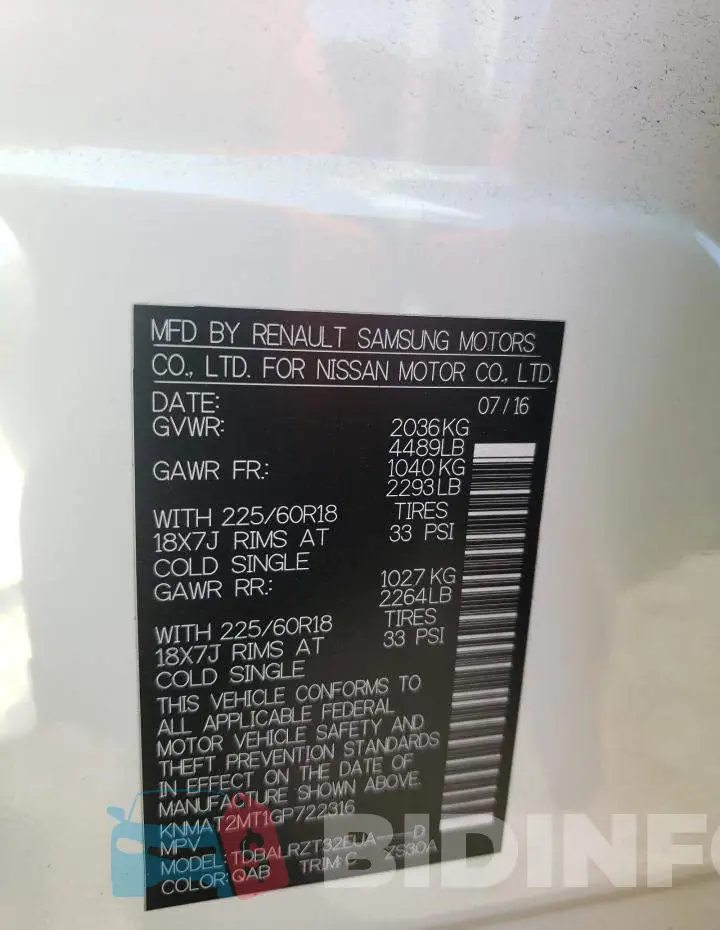 KNMAT2MT1GP722316 Photo# 14