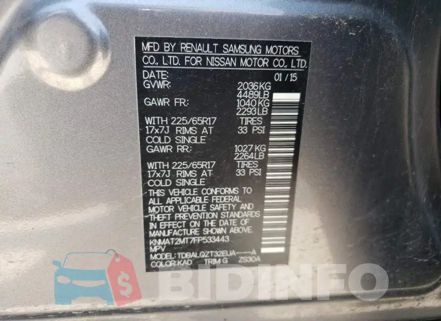 KNMAT2MT7FP533443 Photo# 13