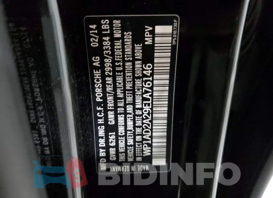 WP1AD2A29ELA76146 Photo# 13