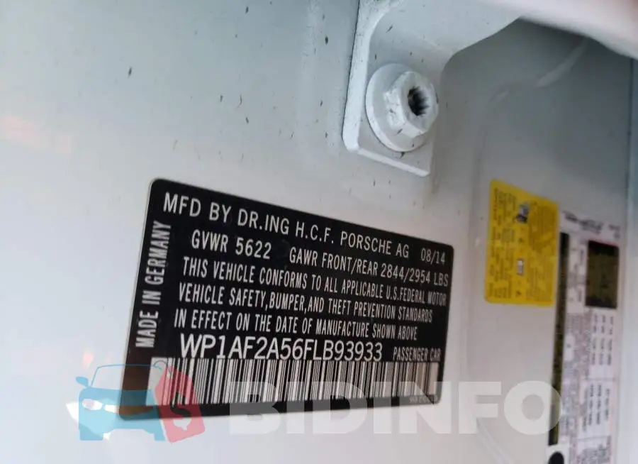 WP1AF2A56FLB93933 Photo# 13