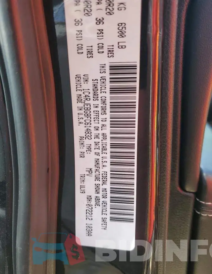 1C4RJEBG8FC614832 Photo# 13