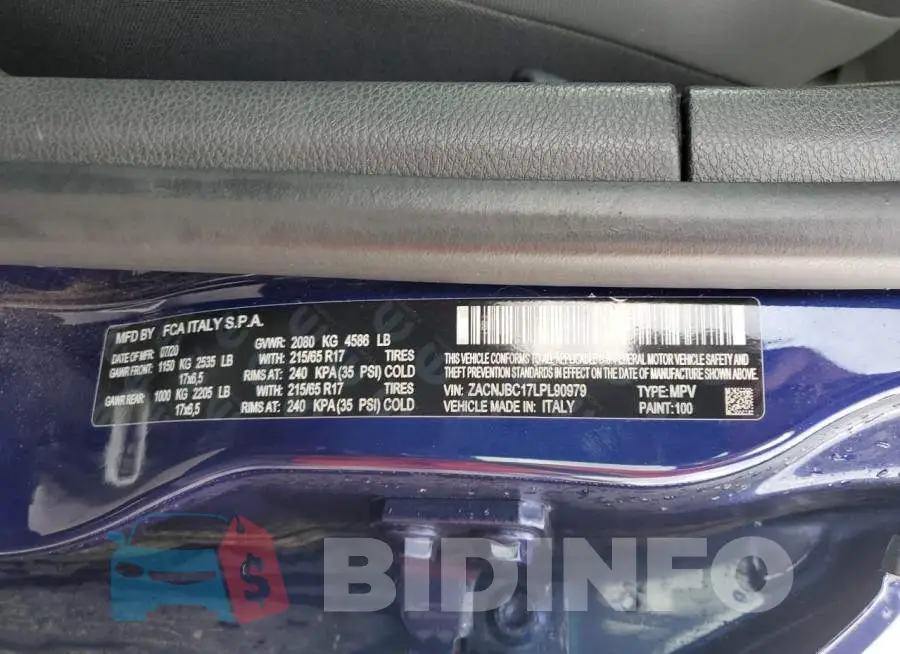 ZACNJBC17LPL90979 Photo# 14