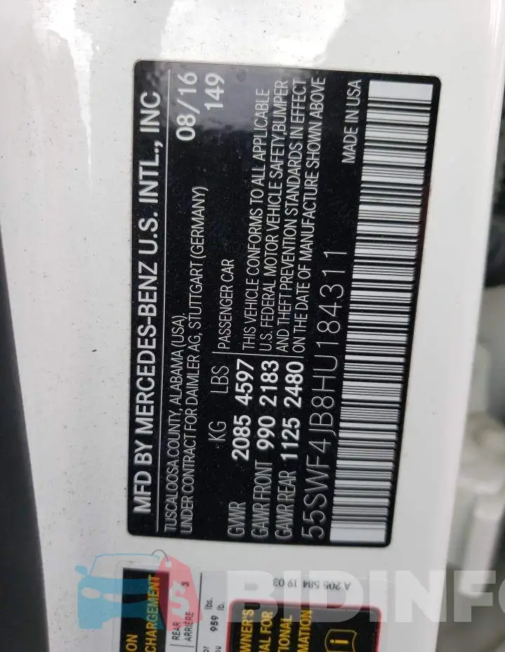 55SWF4JB8HU184311 Photo# 13