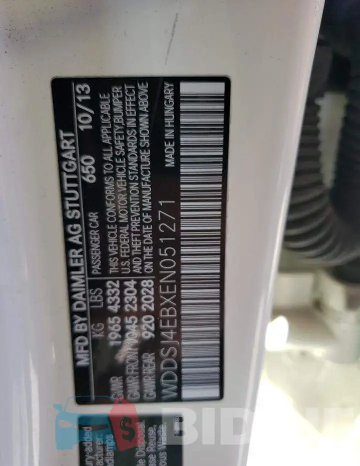 WDDSJ4EBXEN051271 Photo# 12