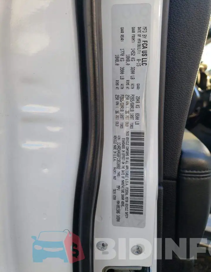1C4RDHAG6FC953082 Photo# 14