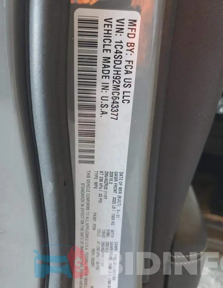 1C4SDJH92MC643377 Photo# 14