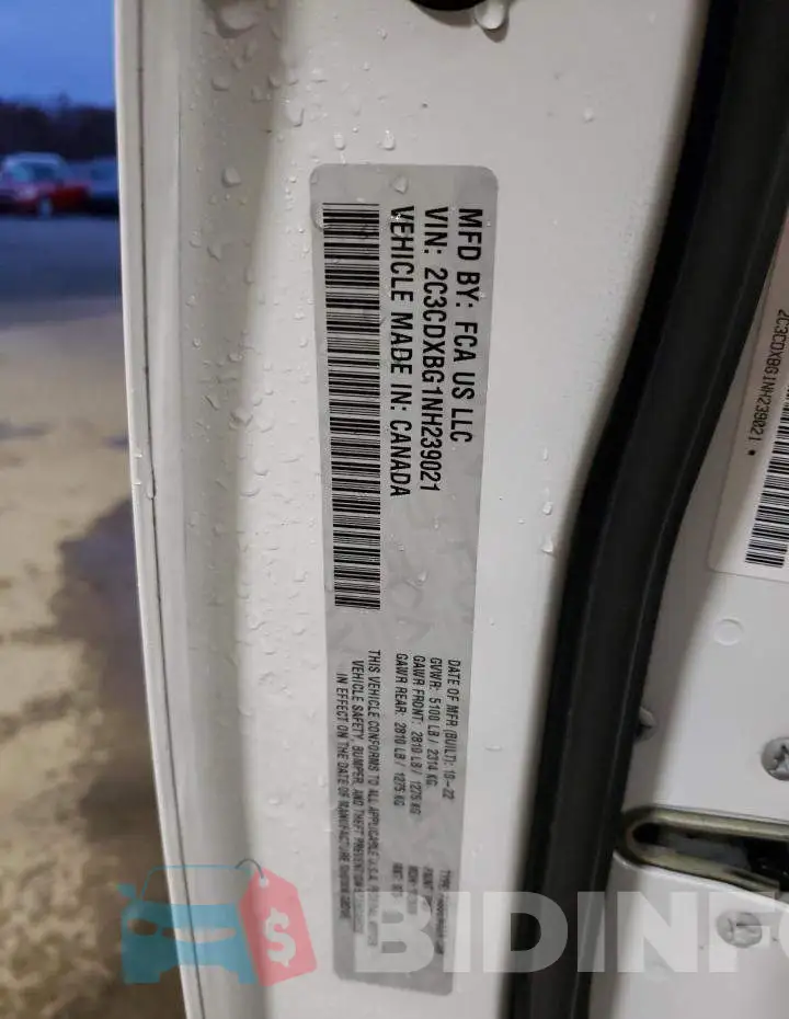 2C3CDXBG1NH239021 Photo# 13